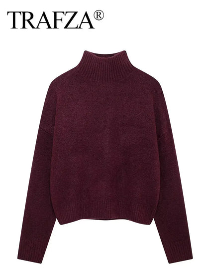 Pull ample à col rond pour femme