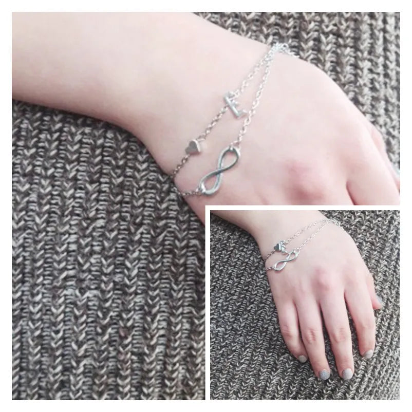 Silver Color Charm Bracelets Jewelry Gifts for Women
