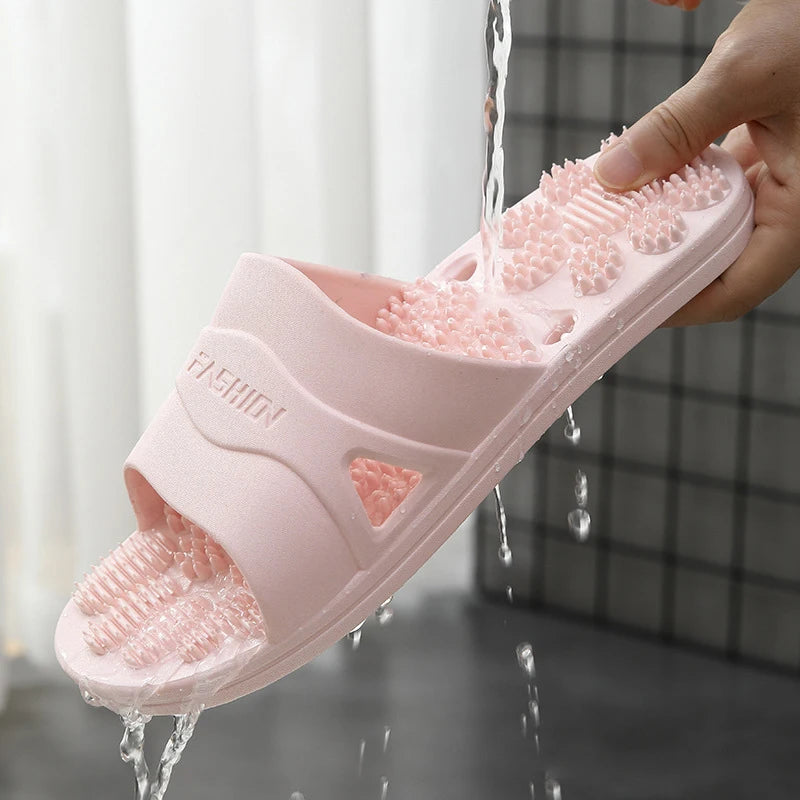 Quick-dry Massage Sole Bathroom Slippers