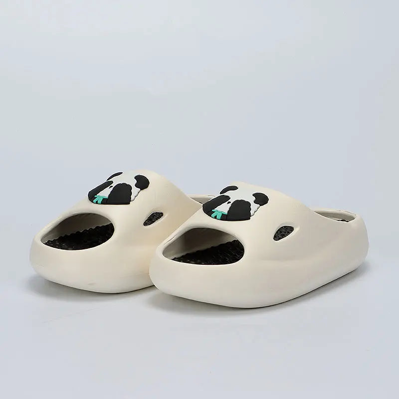 Lovely Cartoon Panda Platform Slides for Women