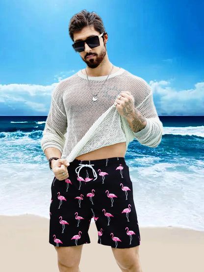 Firebird – Gefütterte Strandshorts mit Farbverlauf