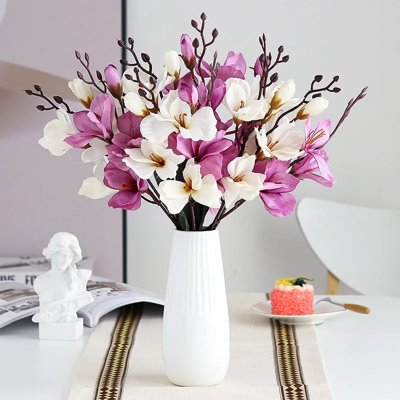 High-Quality 5 Forks Magnolia Artificial Bouquet