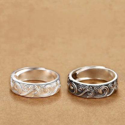 Bagues de couple d'anniversaire esthétique assorties avec cœur d'amour