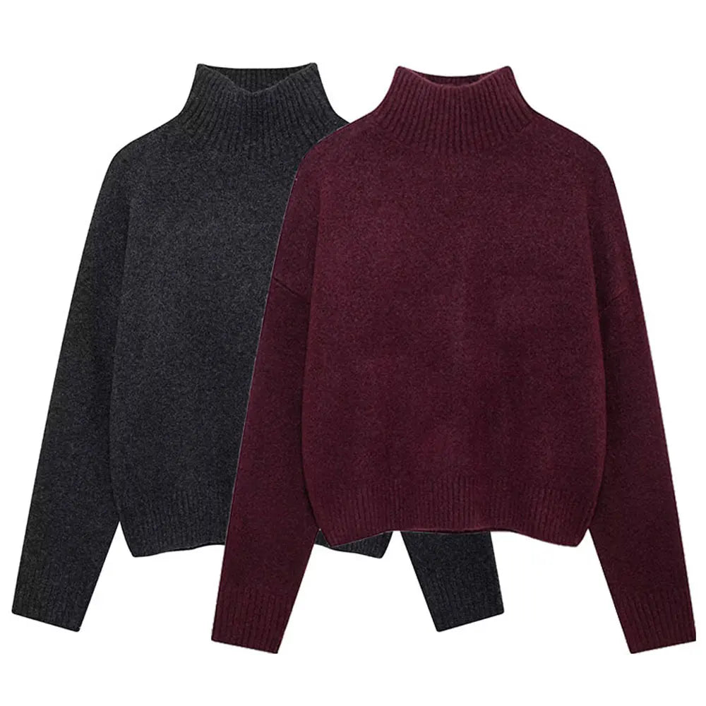 Pull ample à col rond pour femme