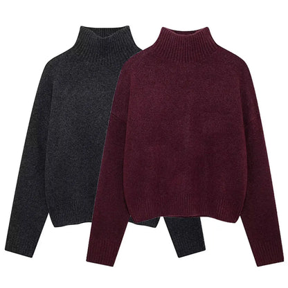 Pull ample à col rond pour femme