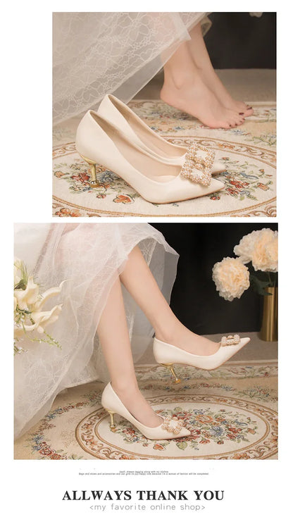 Women's Thin High Heeled Wedding Shoes