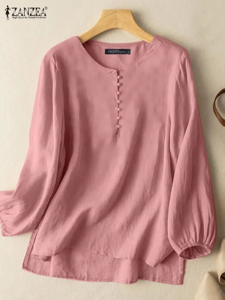 Tops and Blouses Long Sleeve Shirts Casual Loose Elegant Fashion