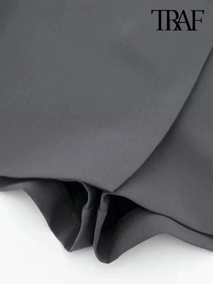 Jupes-shorts asymétriques taille haute pour femmes