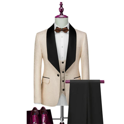 Costume de mariage 3 pièces pour homme
