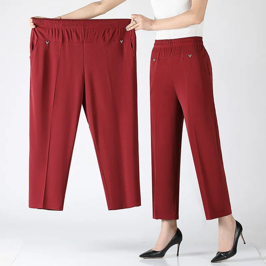 Plus Size High Waist Loose Trousers