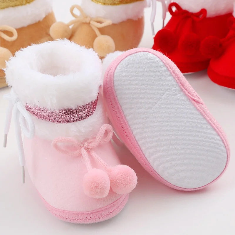 Plush Cozy Patchwork Booties for Toddlers