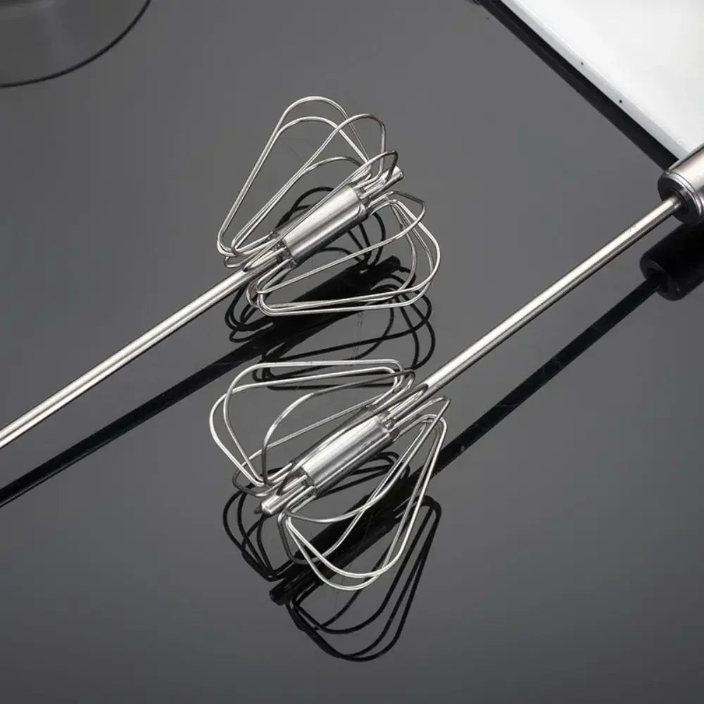 Stainless Steel Rotary Manual Whisk Household Cream Eggs Baking Gadgets