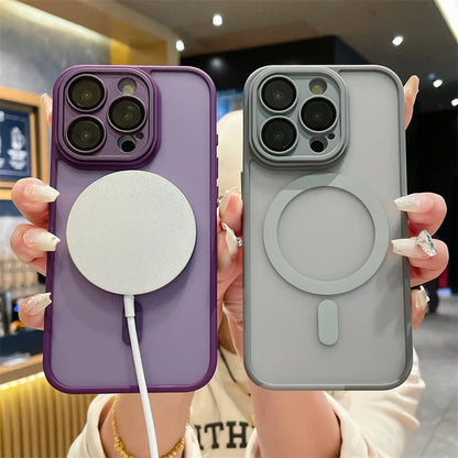 Transparente magnetische Magsafe-Hülle für kabelloses Laden