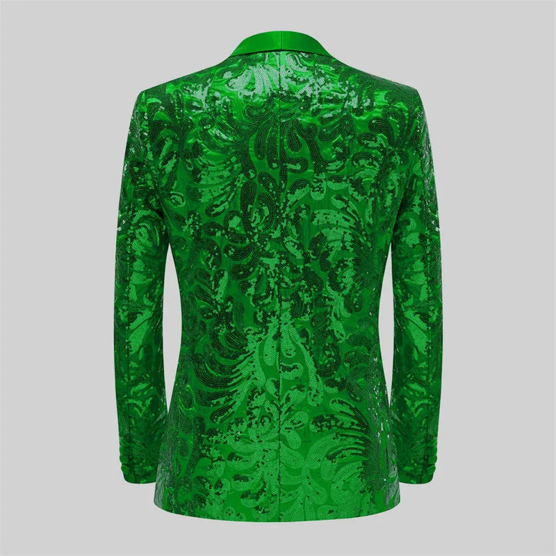 Luxurious Sequin Suit Jacket for Men