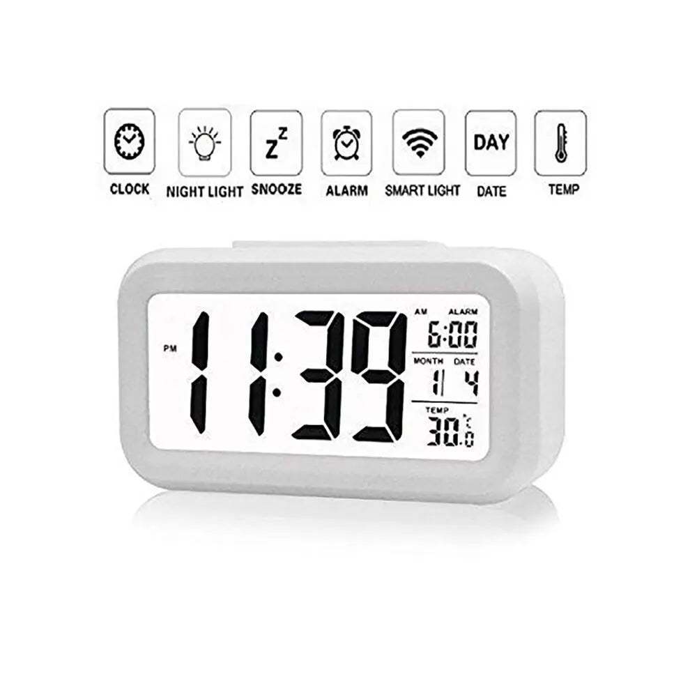 LED Digital Alarm Clock with Backlight Snooze & Calendar Functions