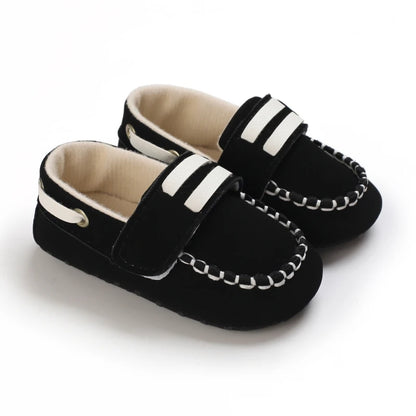 Newborn Baby Boys Leather Non-Slip Soft-Sole Infant Shoes