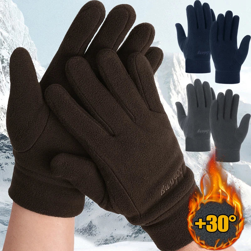 Thermal Fleece Gloves for Winter Outdoors