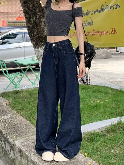 Casual Loose Straight Denim Jeans for Women