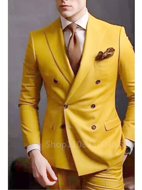 Costume classique noir 2 pièces pour homme, pour mariage ou affaires