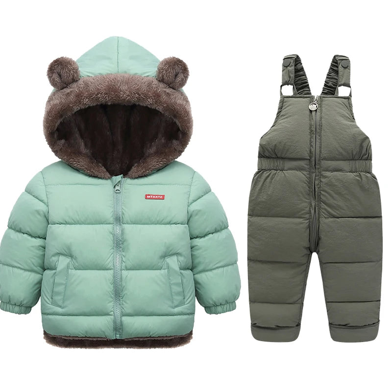 Winter Lamb Fleece Coat & Pants Set