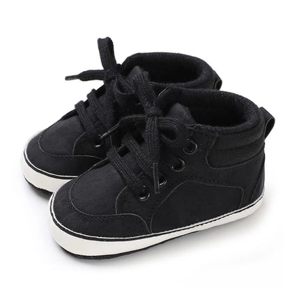 Bequeme High-Top-Sneakers aus Baumwolle mit weicher Sohle und rutschfester Sohle für Babys