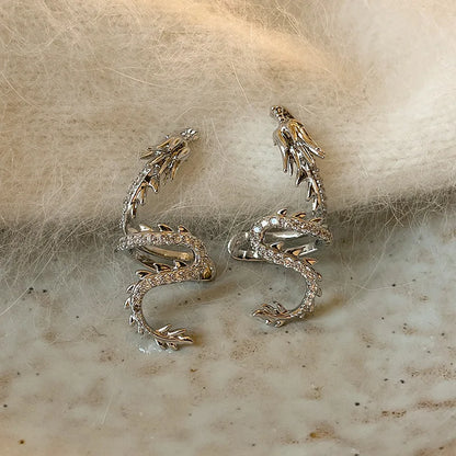 Vintage Gothic Drachen Ohrclip