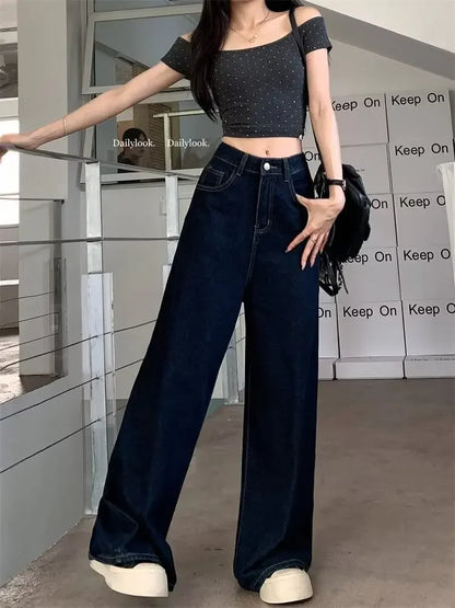 Casual Loose Straight Denim Jeans for Women