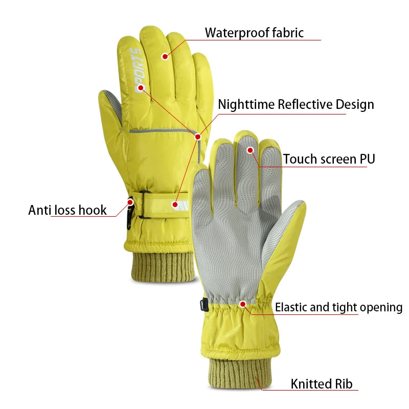 Professional Winter Skiing Gloves – Waterproof & Touch Screen