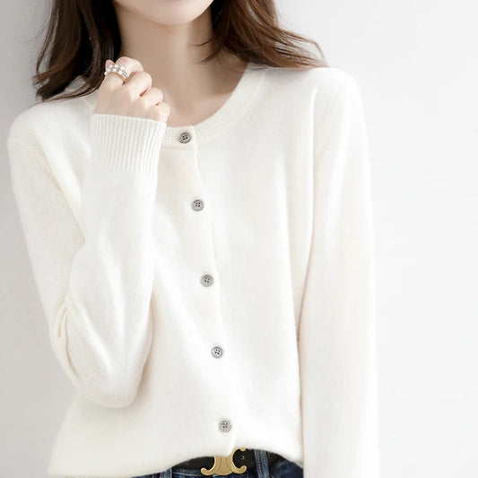 High-End Andy Velvet Cardigan - Loose Knit Style