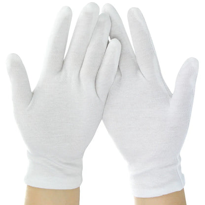 Gants en coton blanc à doigts longs – Gants d'étiquette