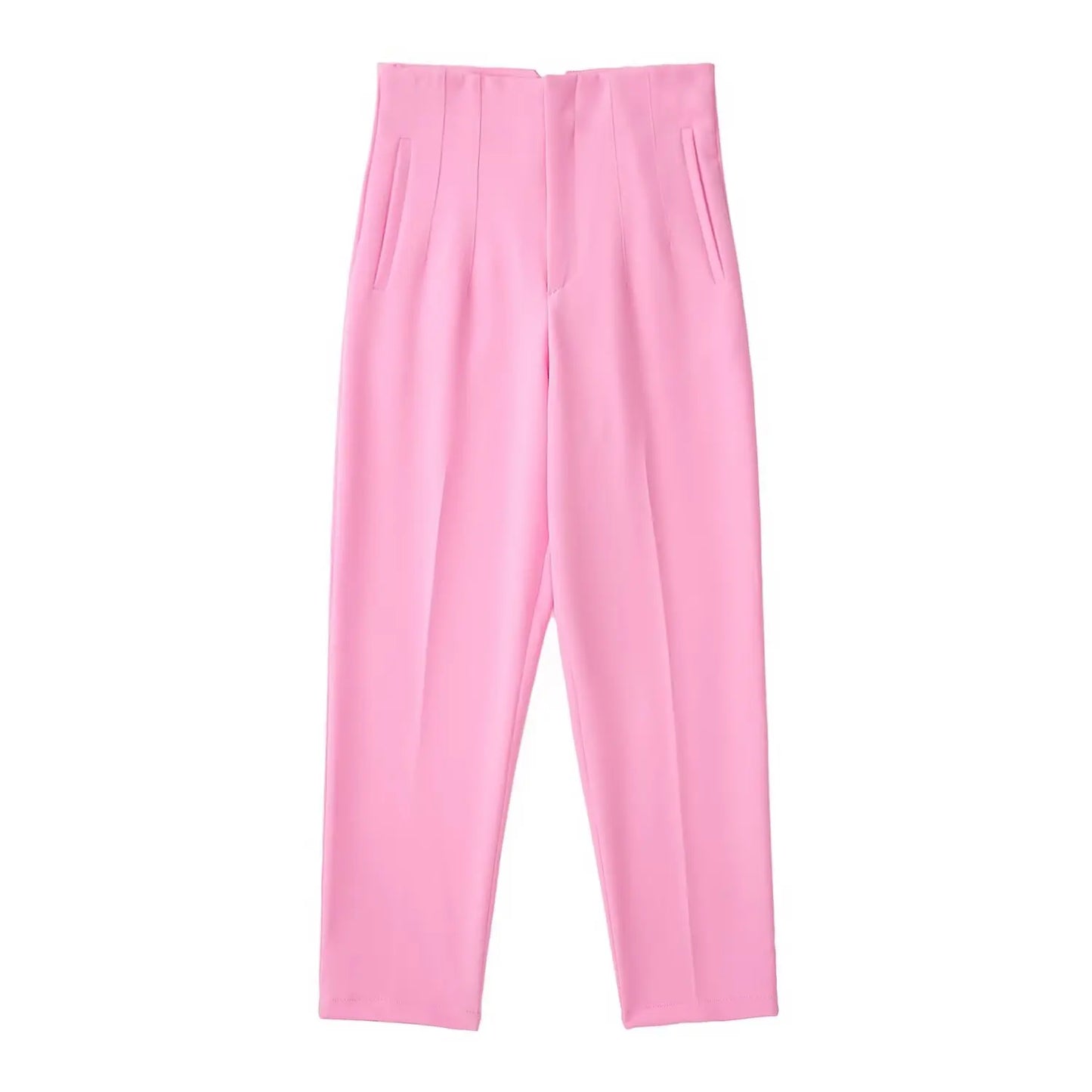 Vintage High Waist Straight Pants for Women