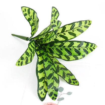 Artificial Tortoiseshell Leaf Dieffenbough Plant Decor