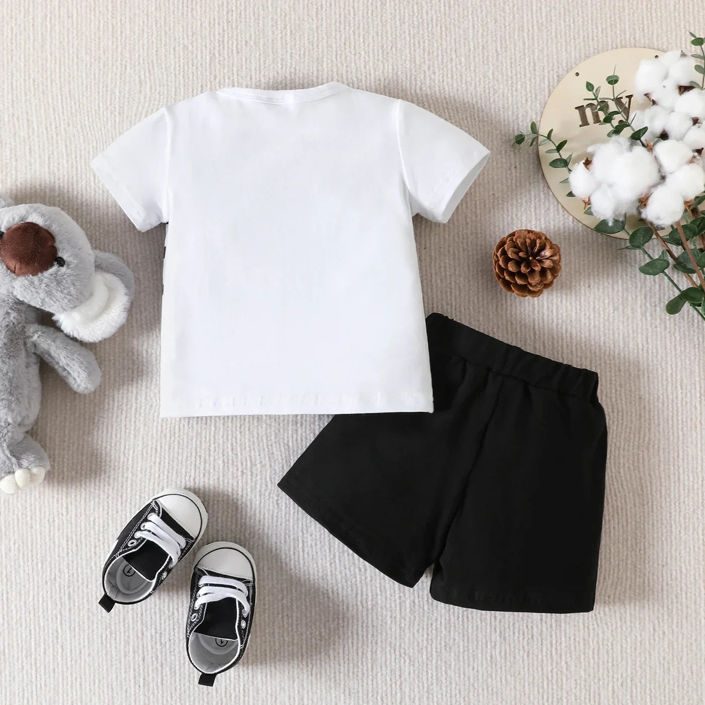 Ensemble t-shirt et short imprimé ours pour bébé garçon