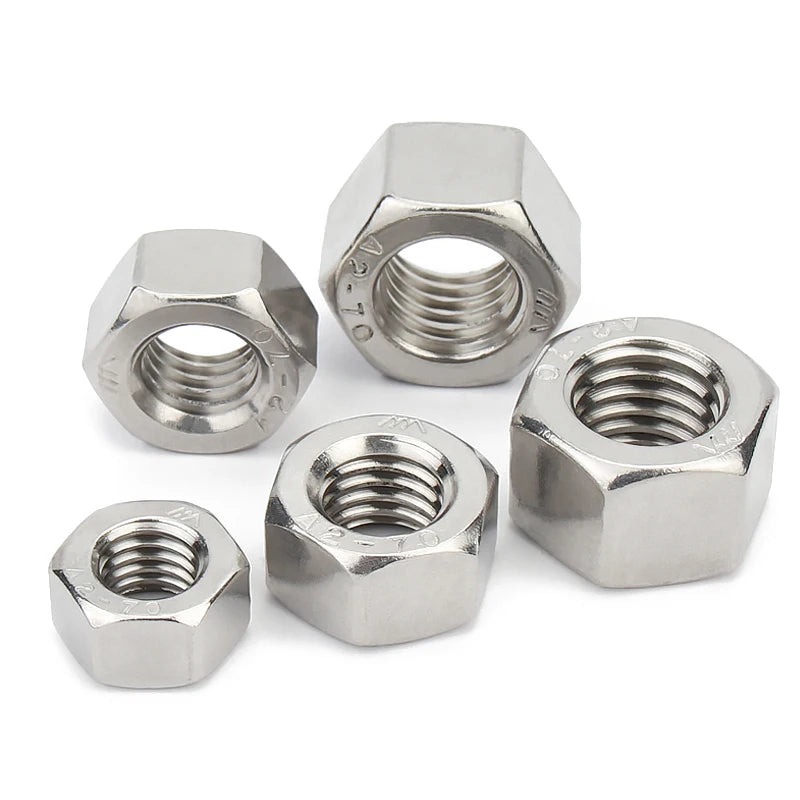 Stainless Steel Hex Various Sizes Nuts