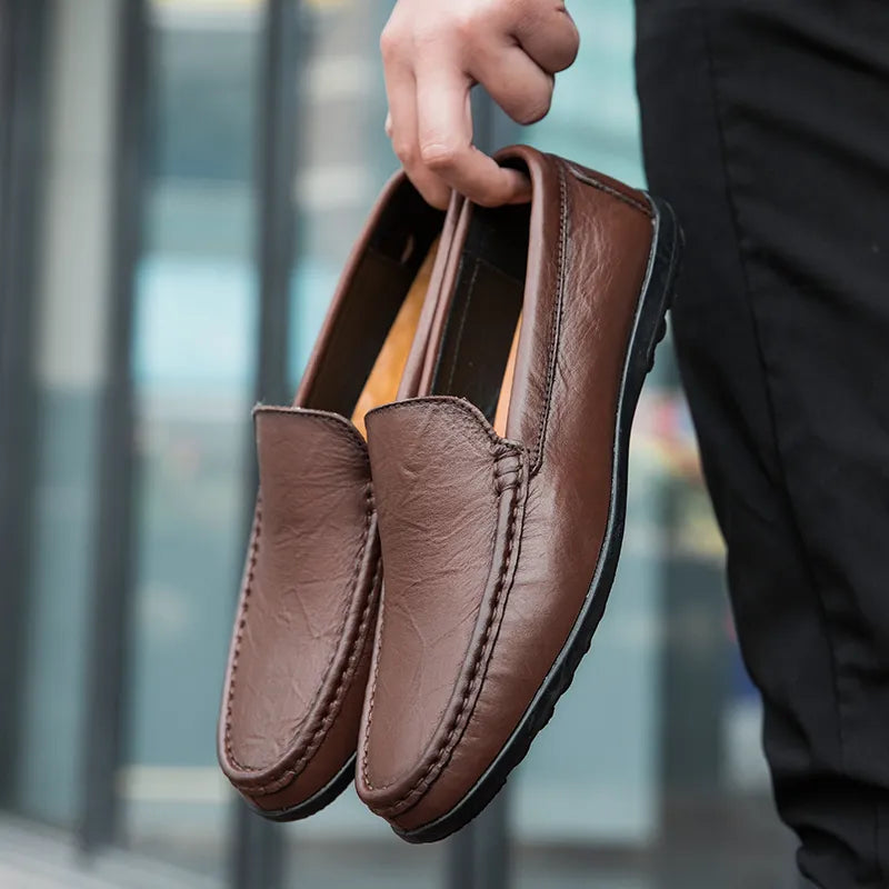 Klassische Komfort-Herren-Loafer aus echtem Leder