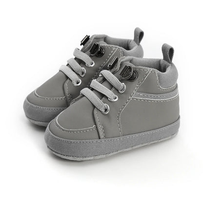 Bequeme High-Top-Sneakers aus Baumwolle mit weicher Sohle und rutschfester Sohle für Babys