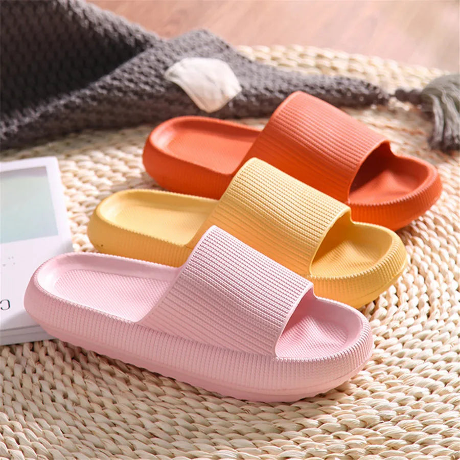 Women’s Cloud Cushion Non-Slip Bathroom Slippers