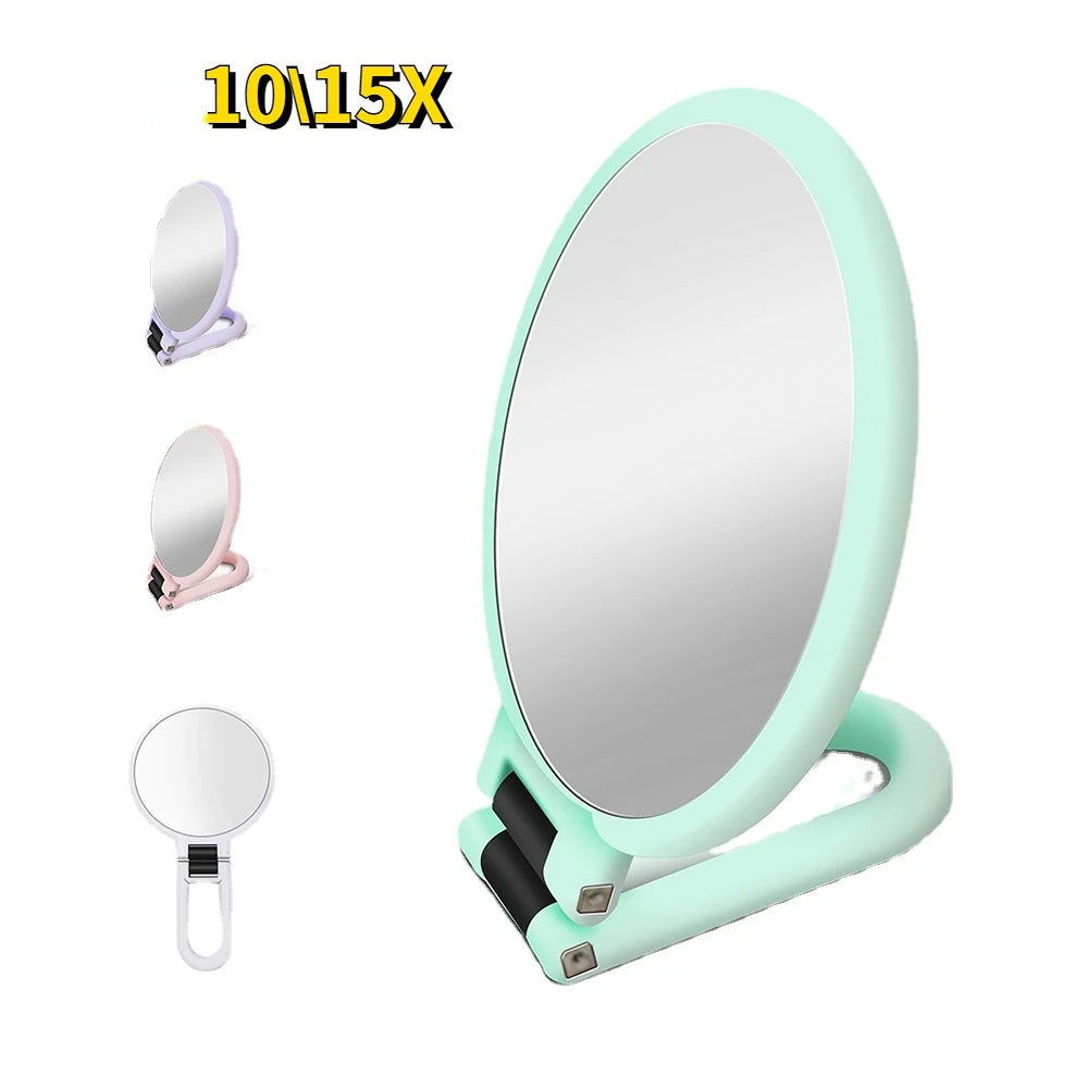 Handheld Folding Double Sided Makeup Vanity Mirror