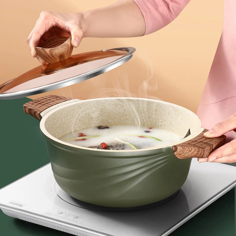 Large Capacity Medical Stone Non-Stick Soup Pot