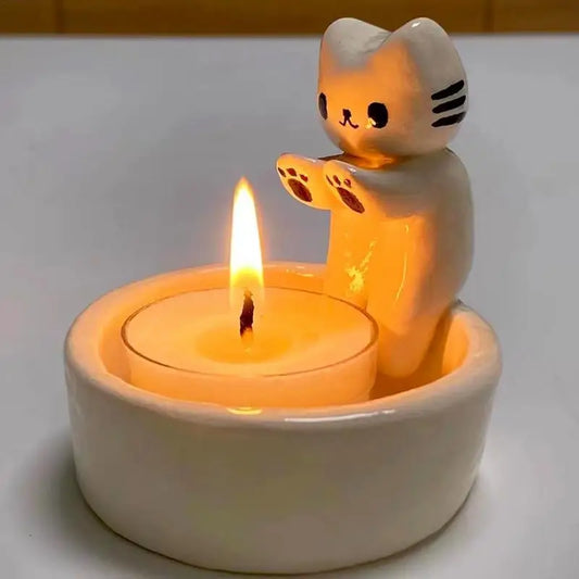 Grilled Cat Aromatherapy Candle Holder