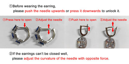 Huitan Koreanische CZ-Creolen für Damen