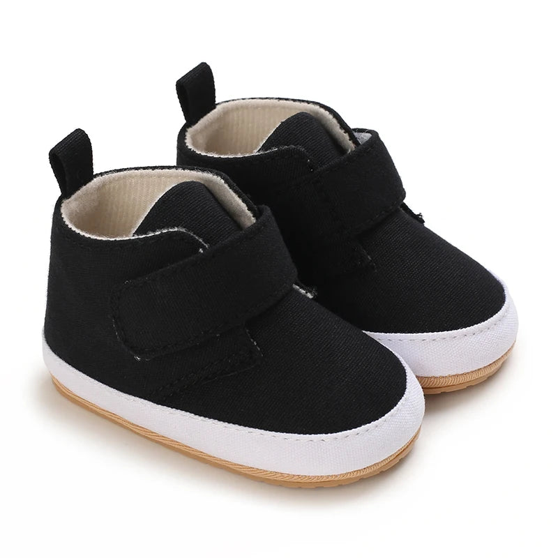 Chaussures bébé en cuir PU et semelle en caoutchouc