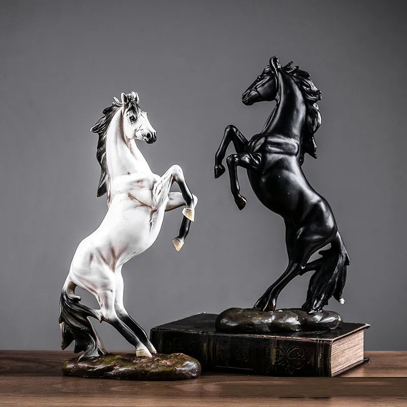 European Elegance- Horse Resin Sculpture