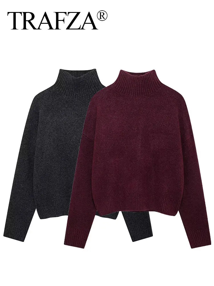 Pull ample à col rond pour femme