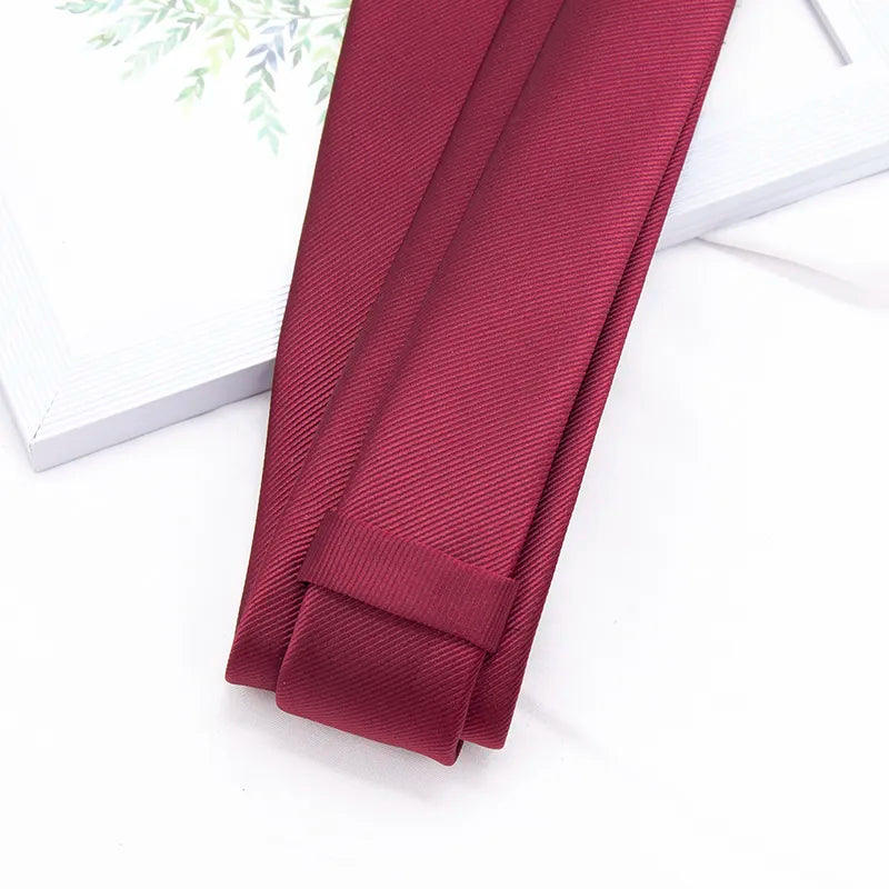 British Classic Jacquard Slim Tie for Casual Business Weddings