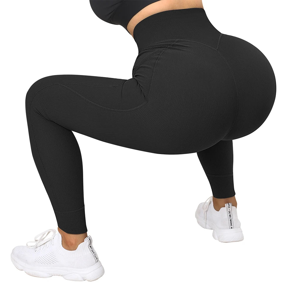 High-Waist Seamless Yoga Leggings