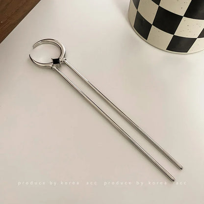 Damen Vintage Essstäbchen Schlangen Haarstäbe