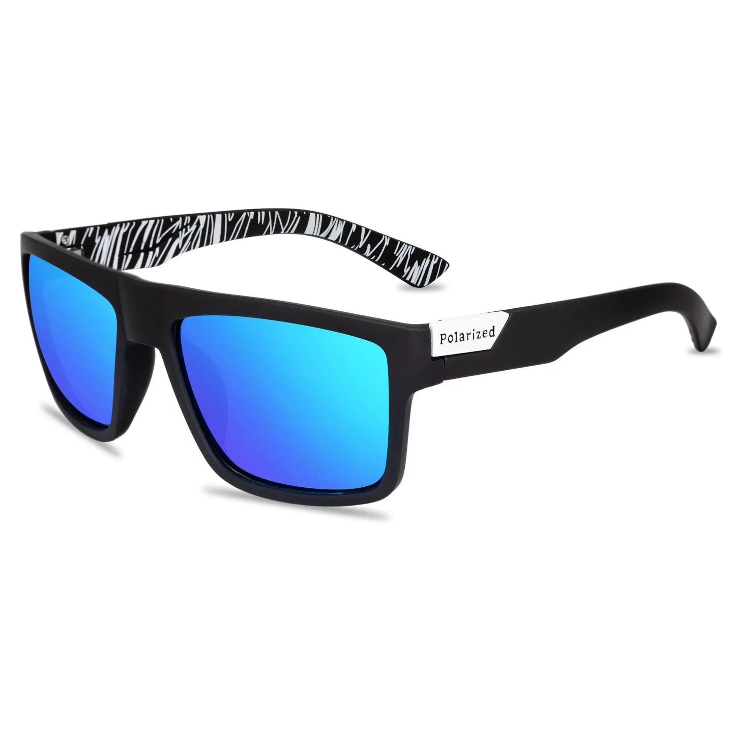 Polarisierte UV400-Sportsonnenbrille in Echtfarbe zum Fahren, Angeln, Laufen