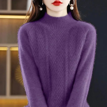 Women's Half Turtleneck Cashmere Pullover