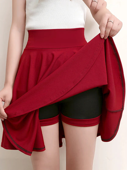 Summer Pleated High Waist Mini Skirt